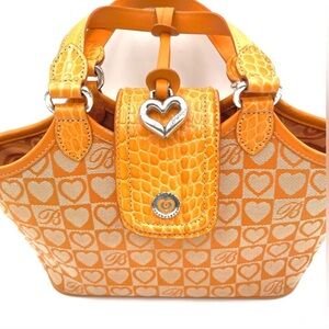 BRIGHTON Orange 2005 Vintage RARE Juliet Signature Handbag